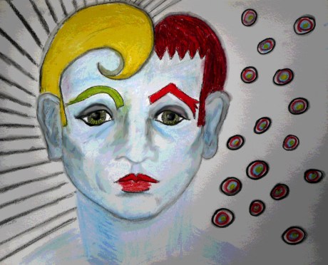 Face that is half man half woman